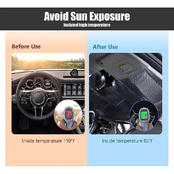 Car Sun Shade Film Windshield Visor Car Windshield Protection Accessories Car Sunshade 140 Cm X 70 Cm Foldable UV Protection