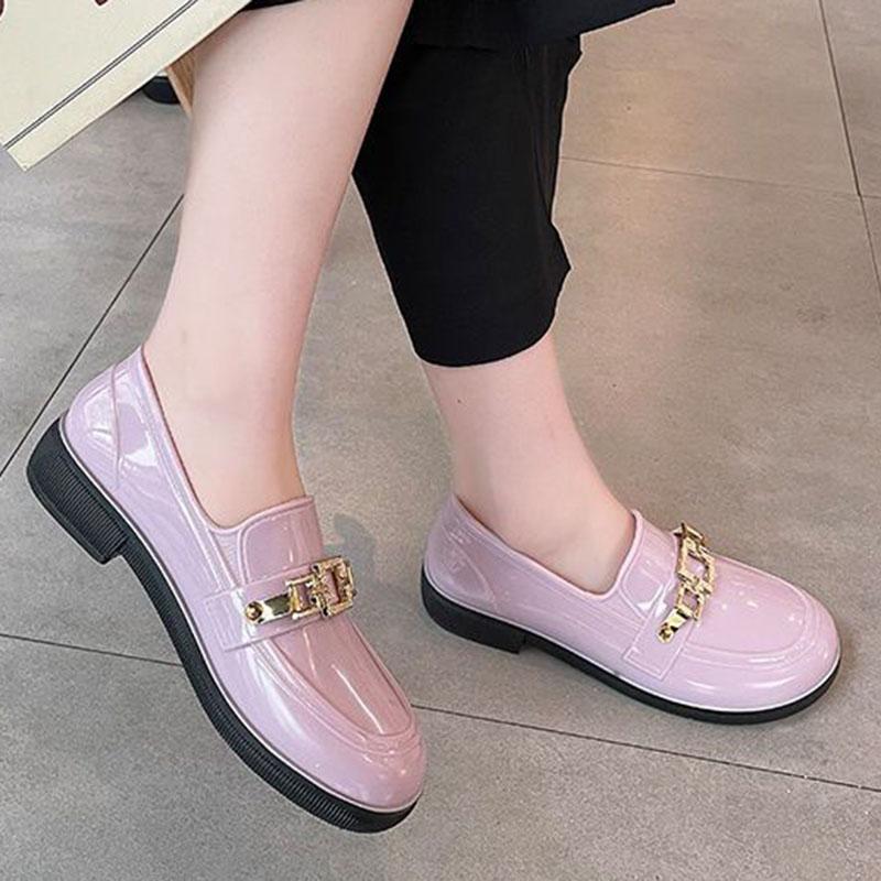 WTEMPO Modne buty przeciwdeszczowe damskie niskie rurki antypoślizgowe niski obcas gruba podeszwa krótkie kuchenne na zewnątrz wodoodporne gumowe buty Dropshipping hurtowo