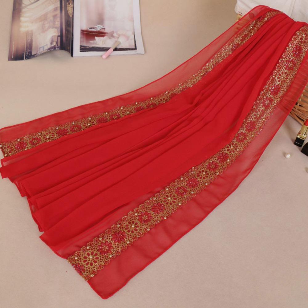 Multicolor Chiffon Headscarf Chiffon Material Malaysian Scarf Trendy Women Headwear  Gift