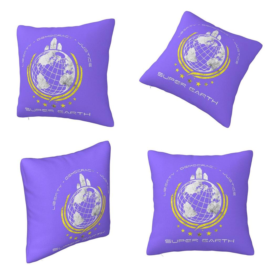 Super Earth Diving Into Hell For Liberty Platform Square Pillowcase Cushion Cover Pillow Case Throw Pillow Cover for Home Car