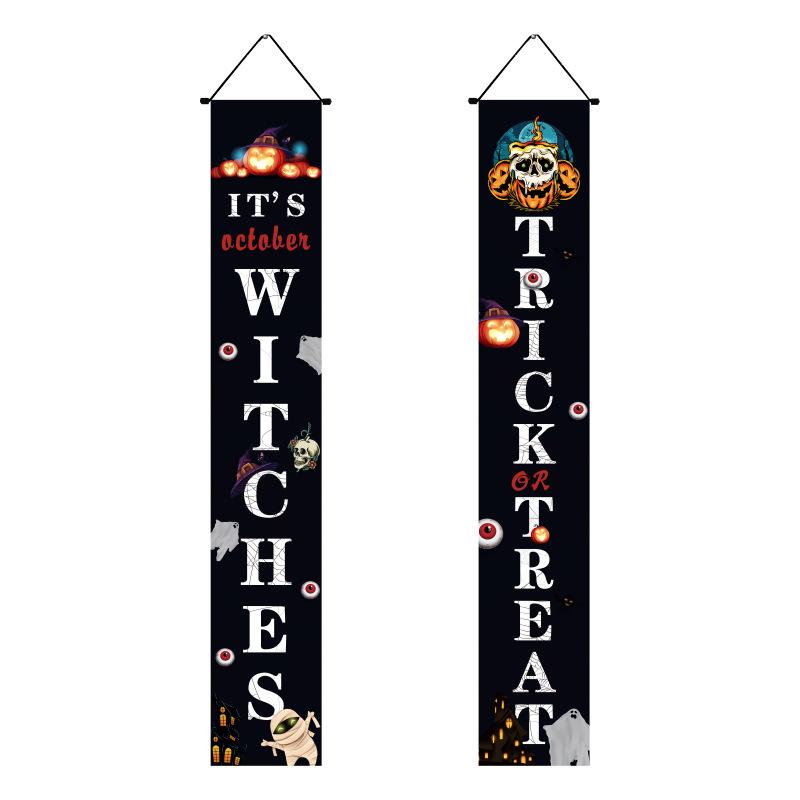 Mexický Den mrtvých Párty Dekorace Kupé Strašidelná Lebka Den Závěsná Vlajka Kupé Halloweenské Kupé Halloweenská Dekorace