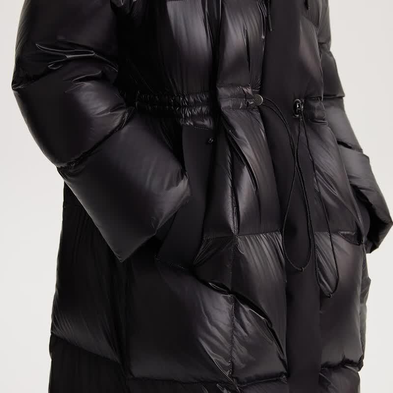 Women's Long Hooded Goose Down Jacket
