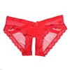 Men Women Unisex Ultra Thin Lace Transparent Underpants Open Crotch Exposed Butt Erotic Panties Sexy Lace Side Briefs Lingerie