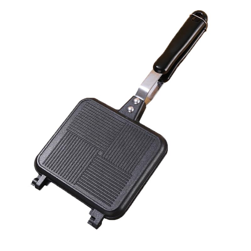 Doppelseitiger Antihaft-Sandwichmaker Eisen Brot Toast Frühstücksmaschine Waffel Pfannkuchen Backen Barbecue Ofenform Grill Braten