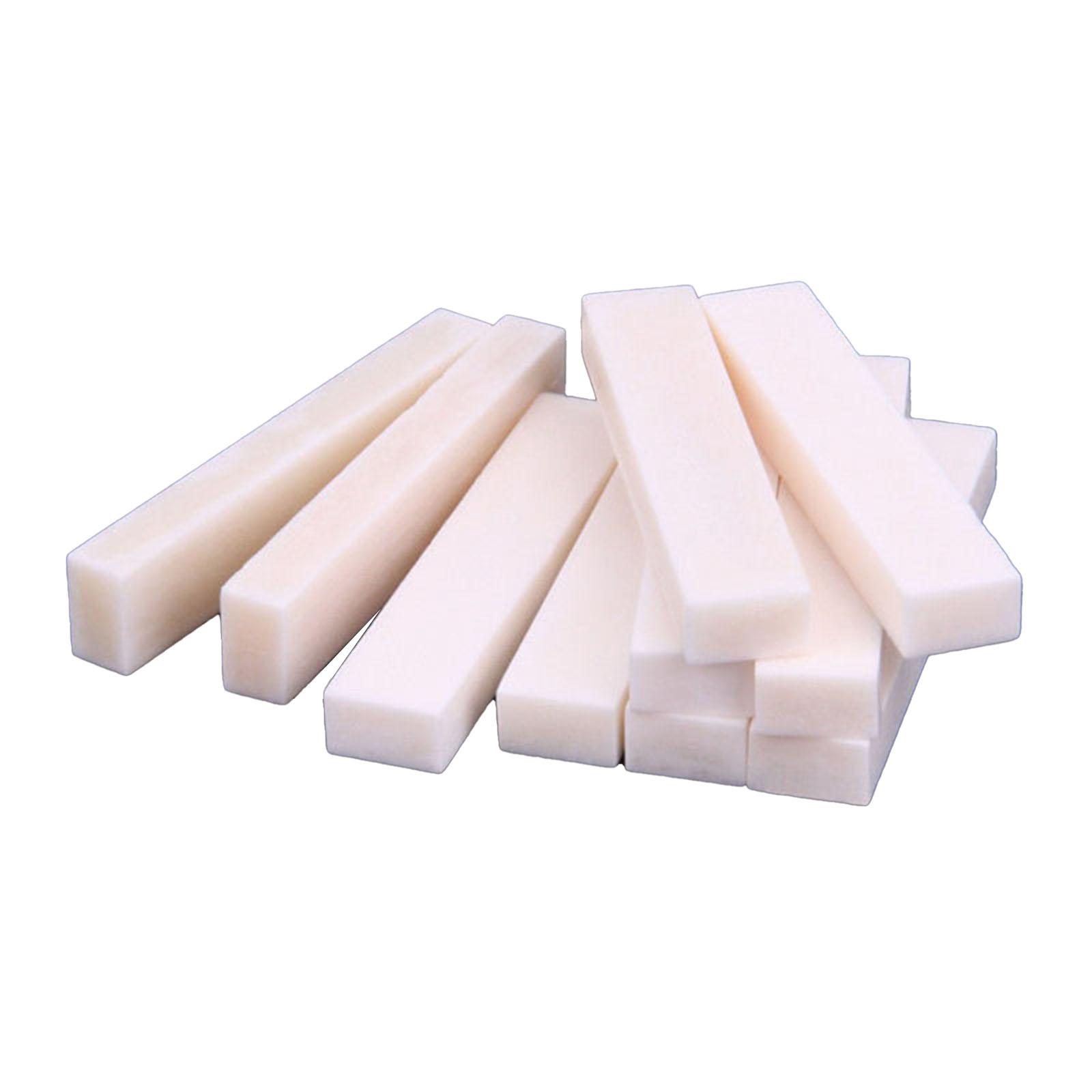 

10 шт./уп. Заготовка из кости для гитары, сделай сам, без пазов, замена порожка для народной, электрической, акустической гитары, бридж, порожек