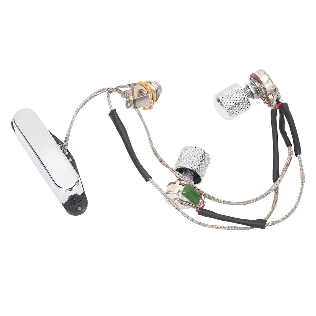 GMA23 Pre Wired Guitar Neck Pickup Magnet 1T1V Electric Guitar Pickup with 250K Potentiometer 6.35 Output Jack for TL