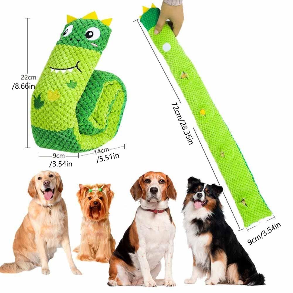 Funny Interactive Dinosaur Dog Sound Making Teeth Grinding Squeaky Sniffing Bite Resistant Foldable Dog Chew Small Dogs