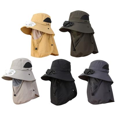 Summer Hat With Fan, USB Charging Cap, Male Adult Outdoor Sunshade Cap, Rural Work Eaves Cap