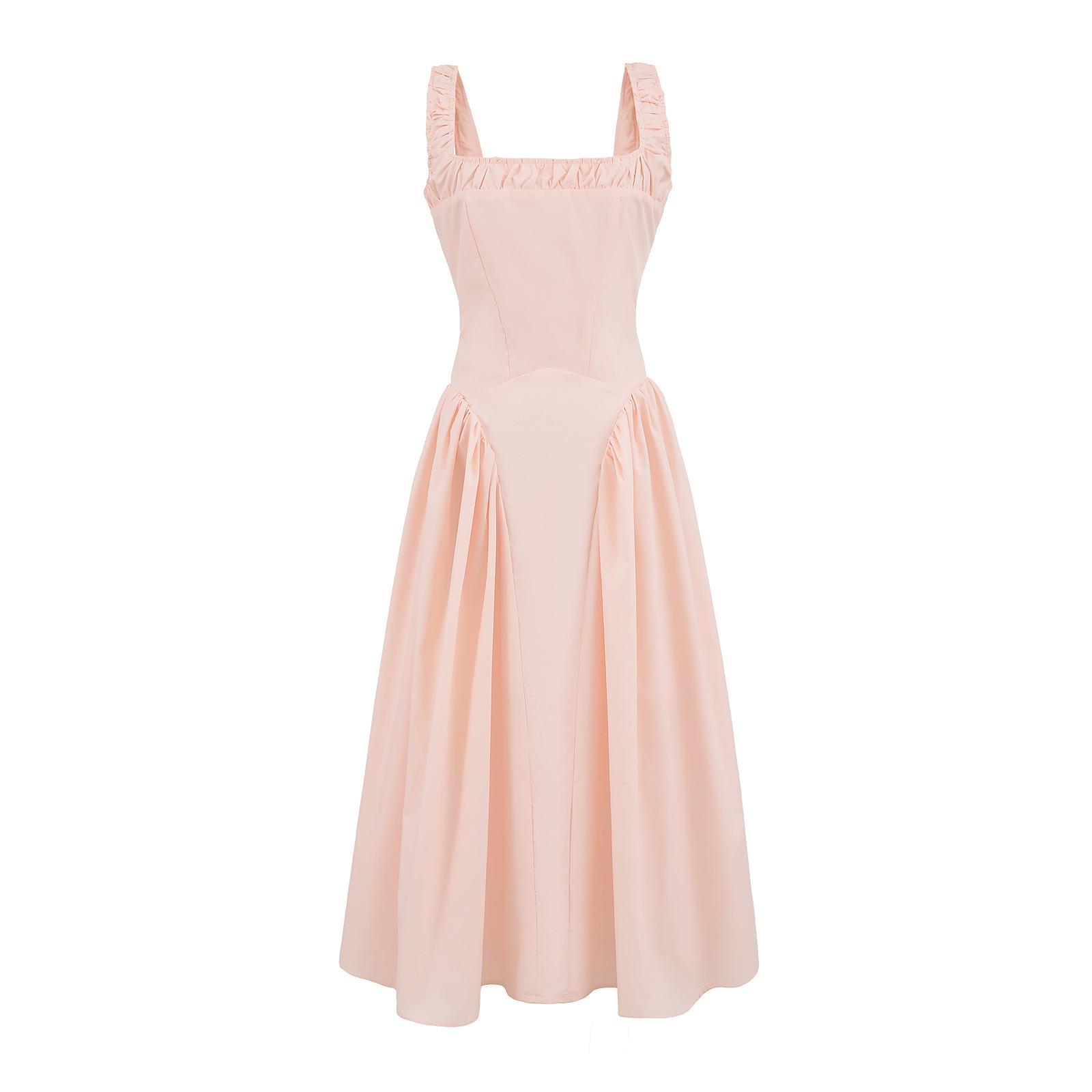 

Retro French Summer Waist-Slimming Elegant Dress Large