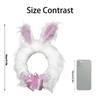 Easter Plush Bunny Wreath With Ears, A Spring-themed Door Sign, Perfect For Window Displays And Party Decorations.