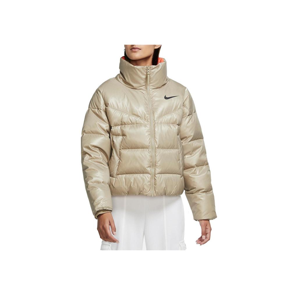 Nike Sportswear Down-Fill Short Stand-Collar Down Jacket Women Jacket Silver CU5813-342