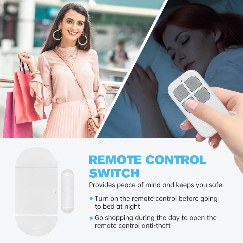 Door Window Sensor Alarm 130dB Large Volume Wireless Remote Control PIR Alert Magnetic Induction Detector Security Burglar Siren