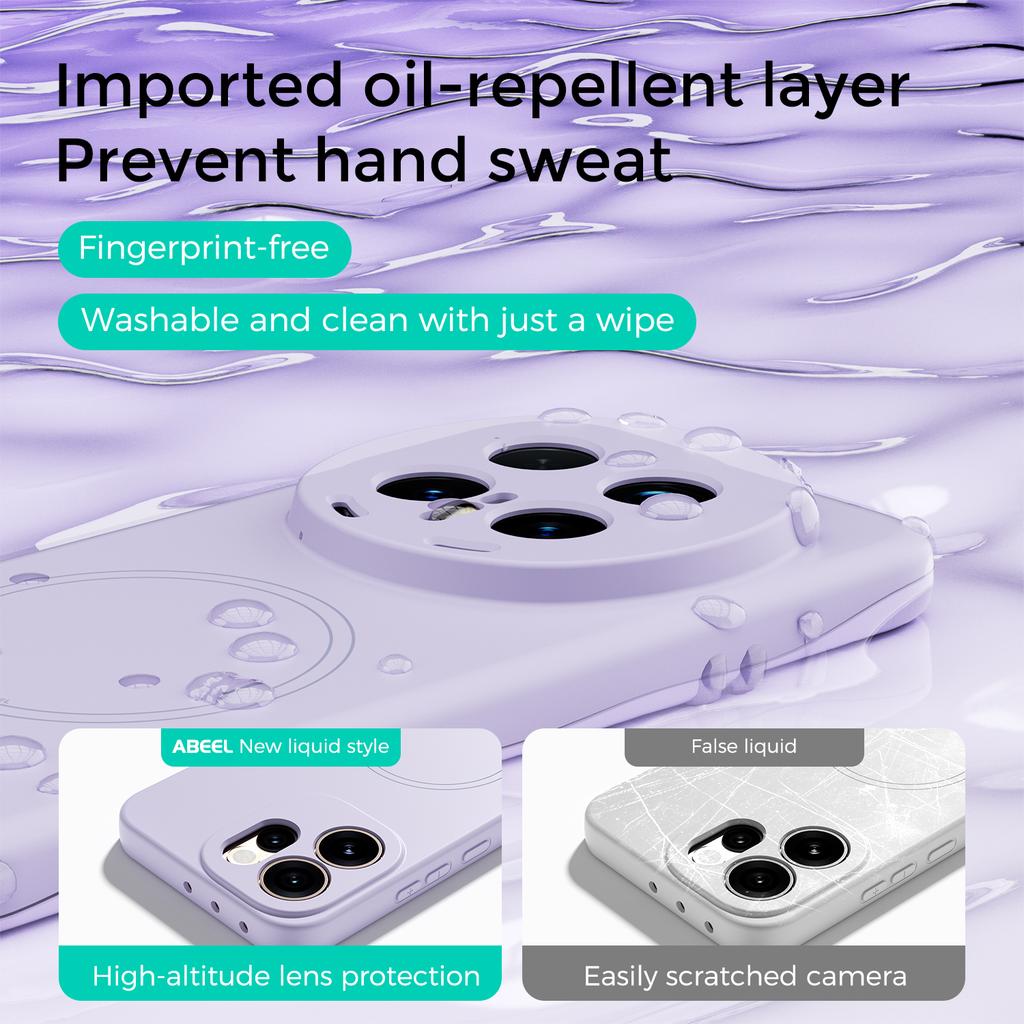 ABEEL Dla Oppo Reno15 Pro 5G (Światowy)/Reno15 5G (Chiny) Magnetyczne Etui Skin Touch Płynny Silikon Tylna Pokrywa Telefonu