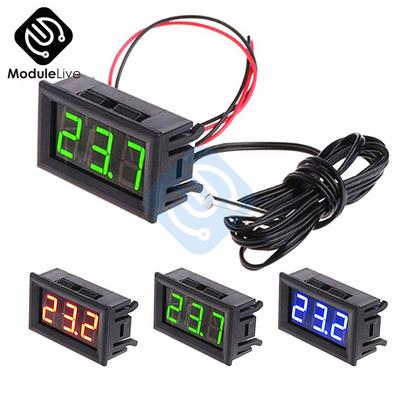 DC 12V 0.56" LED Digital Thermometer Car Indoor Outdoor Incubator Temperature Sensor Panel Meter -50-110 Degree Monitor Detector