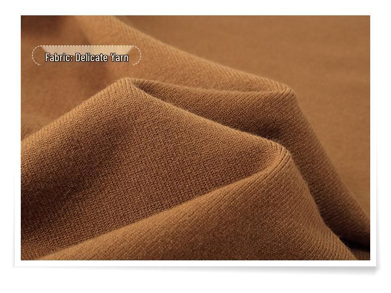 Men’s Solid Color Round Neck Pullover Sweater - Simple, Versatile Long Sleeve T-Shirt Style