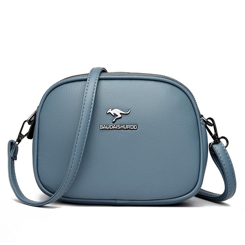 Three-layer Round Small Bag for Women In Summer New Women's Shoulder Bag Solid Color Casual Large Capacity Mobile Phone Bag for Women