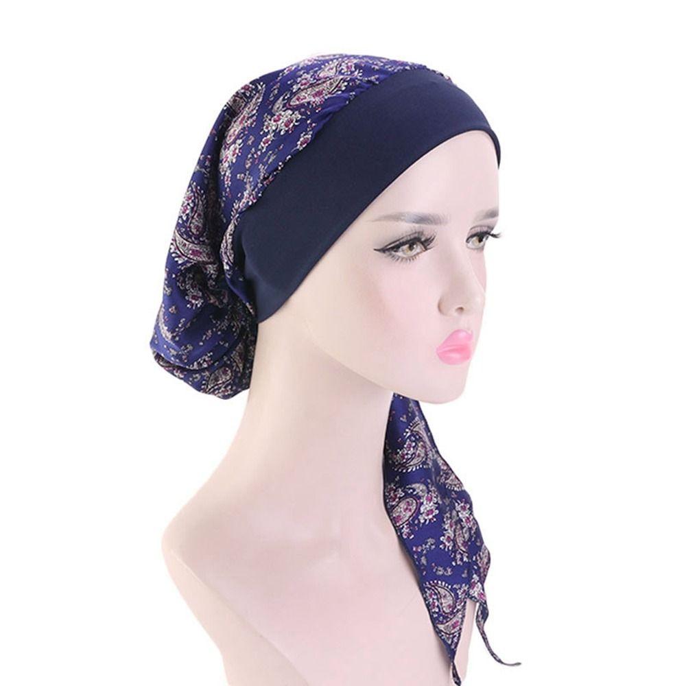 Pro ženy Klobouk do hidžábu Dámský klobouk Noční čepice Šála na hlavu Hedvábná čepice Elastická páska do vlasů Turban čepice