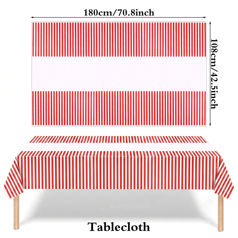 Circus Theme Party Supplies Carnival Animal Paper Plates Cups Tablecloth Balloons Clown Kids Birthday Decor Baby Shower Favors