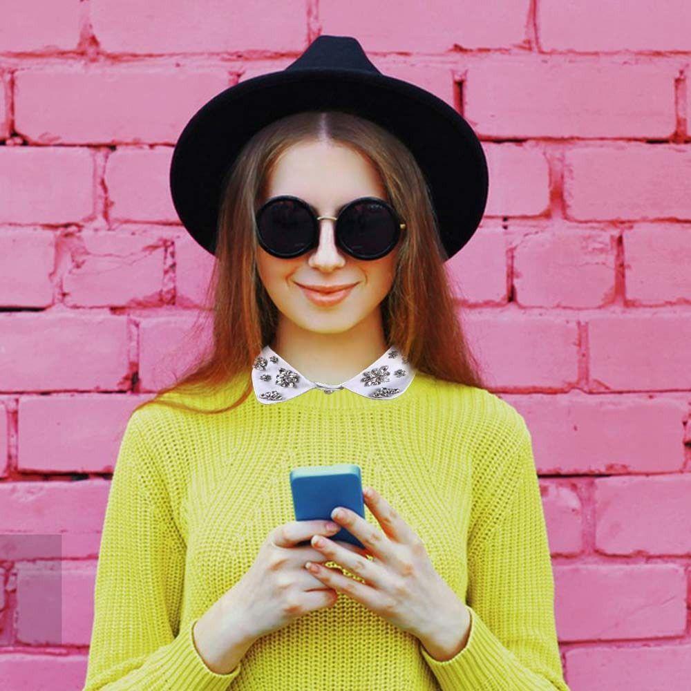 Rhinestone Beaded Detachable Collars Shirt Decoration Choker Collar Fashion False Shirt Collar