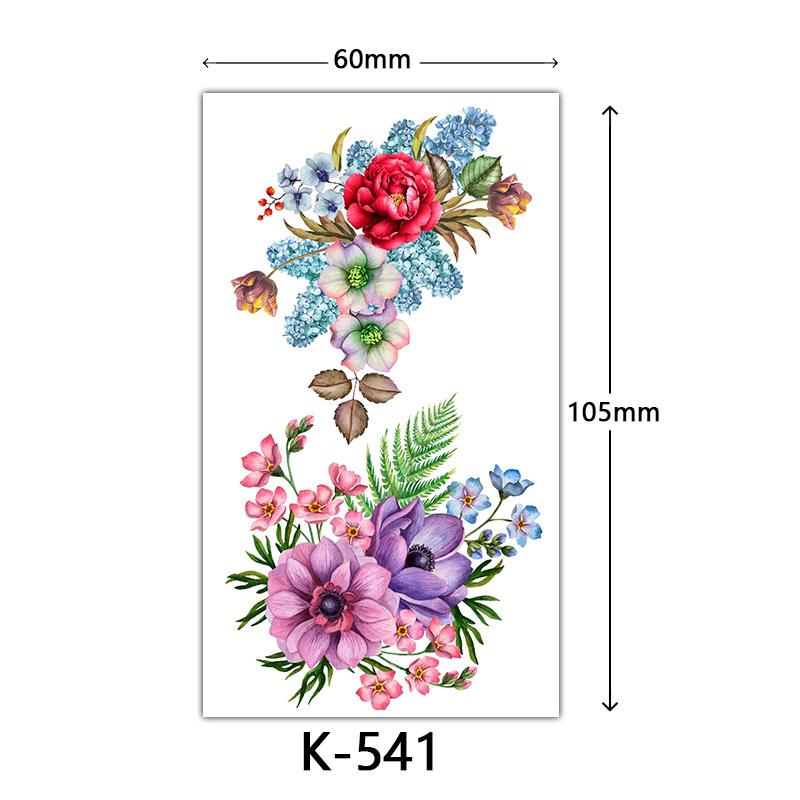 Small Fresh Tattoo Sticker, English, Alphabet Flower Butterfly Sketch Line, Waterproof Tattoo Sticker Tattoo