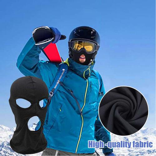 Kingsie Stretch 3-Hole Full Face Mask, Lightweight, Windproof and Sun Protection, Balaclava Helmet Inner, for Cycling, Motorcycles, and Airsoft (3-Hol
