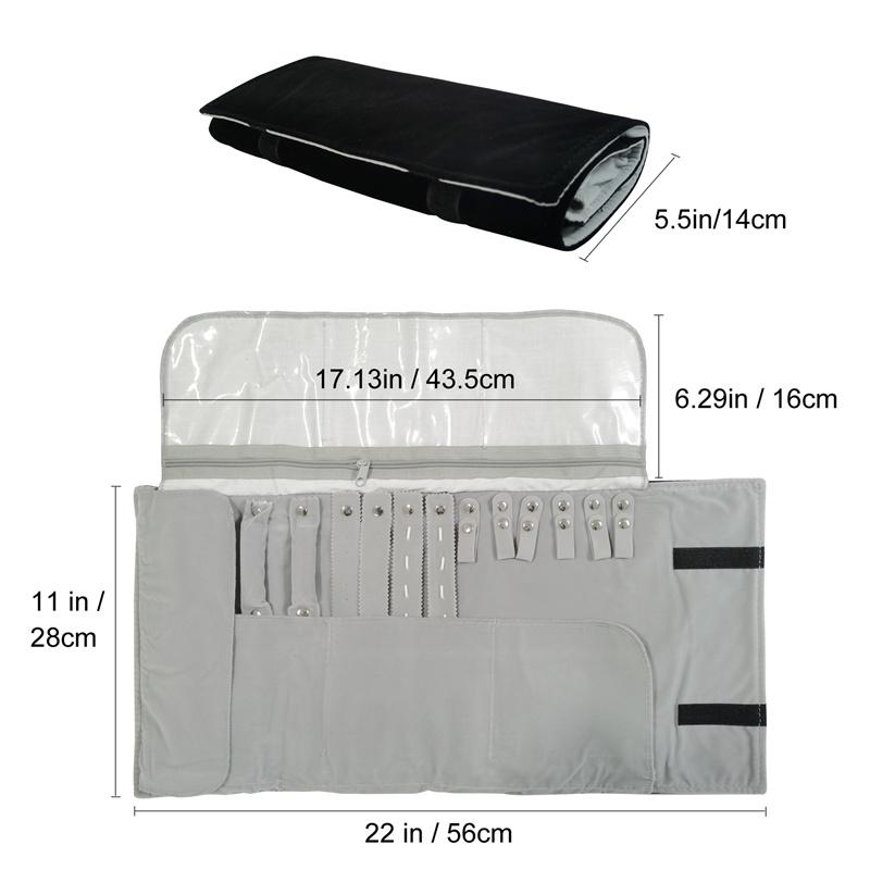 Velvet Jewelry Storage Roll Bag Ring Necklace Bracelet Locket Storage Bag Anti-oxidation Film Layer Jewelry Storage Props
