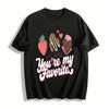 Außer Schokolade bist du mein liebstes süßes grafisches Freizeit-Oberteil Reines Baumwoll-T-Shirt