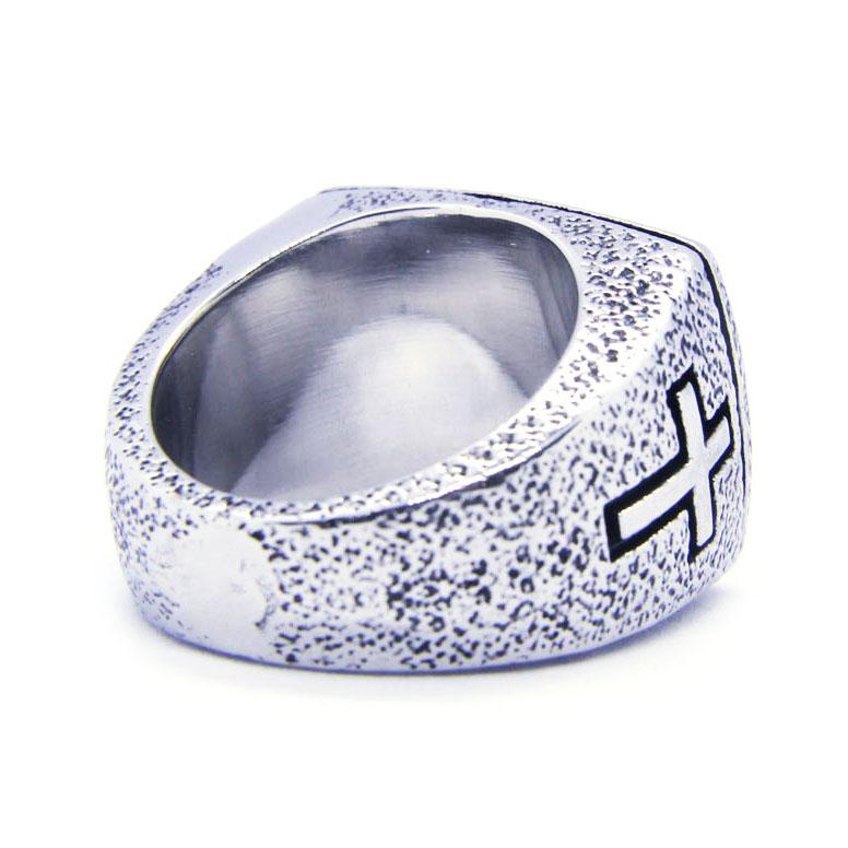 2026 Cooler Old-Style Kreuz Jesus GOTT Ring 316L Edelstahl Damen Herren Retro Jesus Kreuz Ring