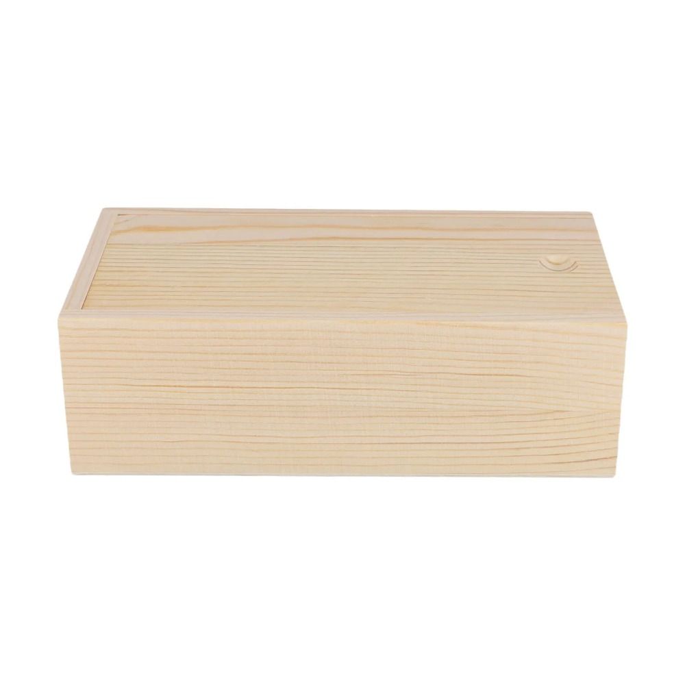 Slid Top Pine Pull-out Box Natural Case Slide Jewelry Case Wood Storage Box  Handmade Crafts