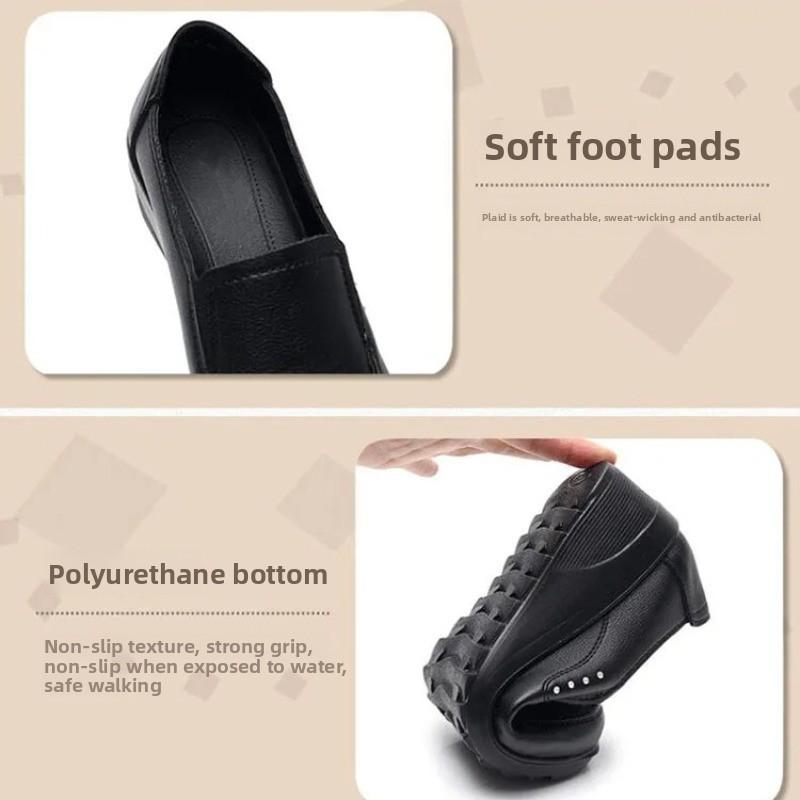 Damenschuhe Leichte Weiche Lederschuhe Bequeme Slipper Loafer Keilabsatz Plateau Schuh Damen Lässige Einzelne Schuhe Damen Loafer
