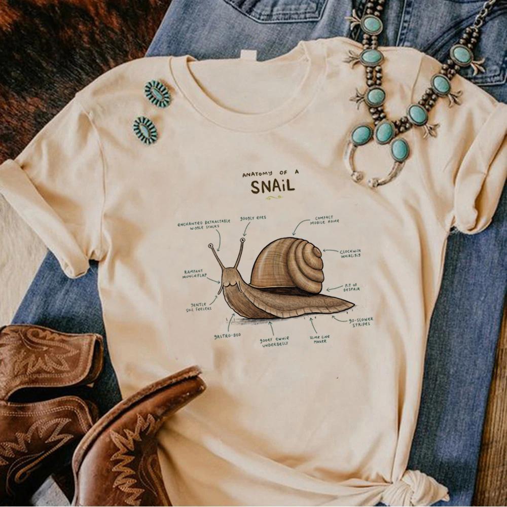 

Snail Tee Women funny tshirt female y2k clothes S