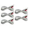 5pcs Electrode Lead Wires 2 In 1 6.35 Pin Socket Contact Electrode Lead Cable for TENS Massage Machine 5.9ft