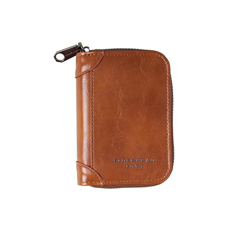 IELGY Multi-Card Organ Style Retro Fashion Zipper Card Holder