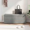 Stool Light Grey 101 x 41 x 40 cm Velvet and Engineered Wood