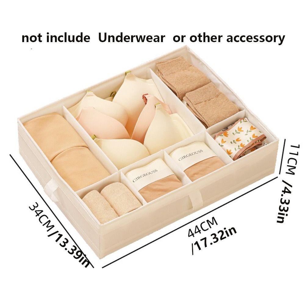 Dustproof Underwear Storage Box Stackable Space Saving Wardrobe Clothes Divider Moisture-Proof Anti-mite Bra Socks Organizer