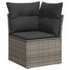 VidaXL Garden Lounge Set 5 Pcs with Grey Cushions Wicker 3268510