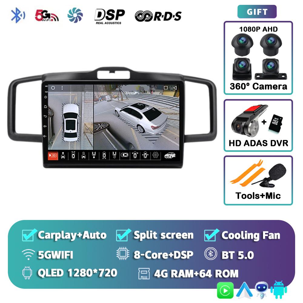 Android 14 CarPlay Auto Car Radio For Honda Freed 1 Spike 2008-2016 Multimedia Video Player 2din Navigation Stereo Head Unit DSP