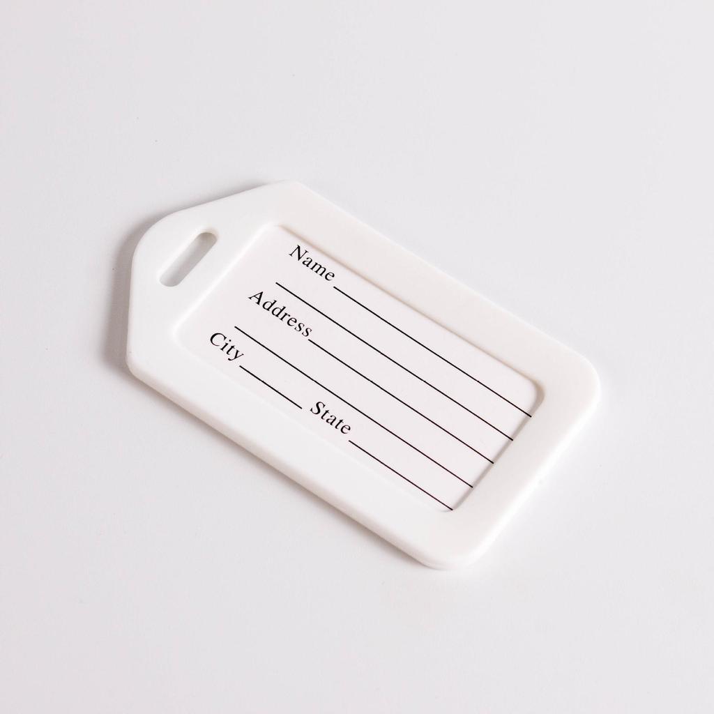 Bunter Flugzeug-Gepäckanhänger - Strapazierfähiges Namensschild aus Kunststoff für Koffer auf Reisen