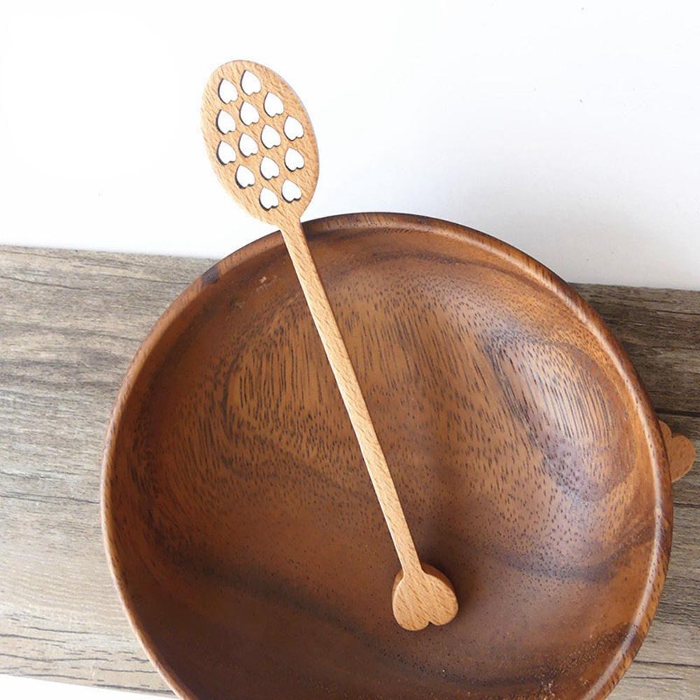 Home Comb Wooden Handmade Long Handle Saver Mixing Stick Spoon Honey Dipper Stirrer