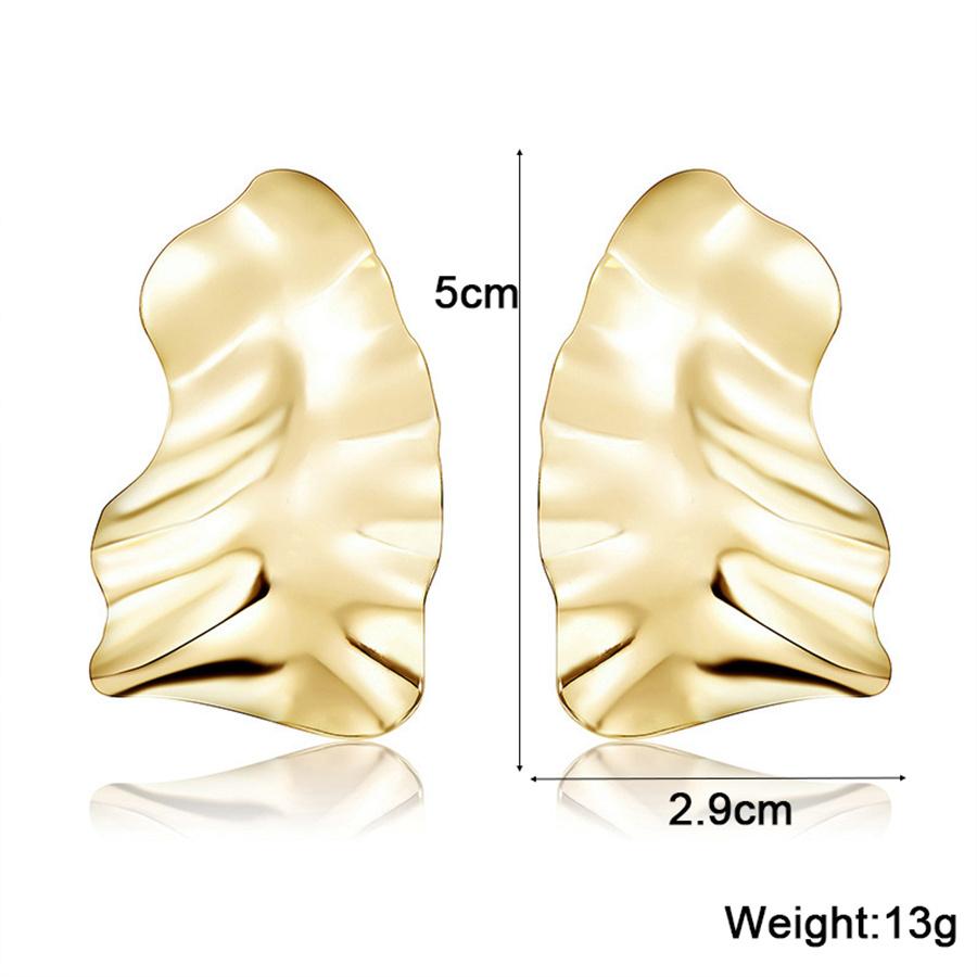 New Shiny Pendant Earrings Rose Gold Simple Rectangular Earrings Ladies Exquisite Earrings Stud Earrings