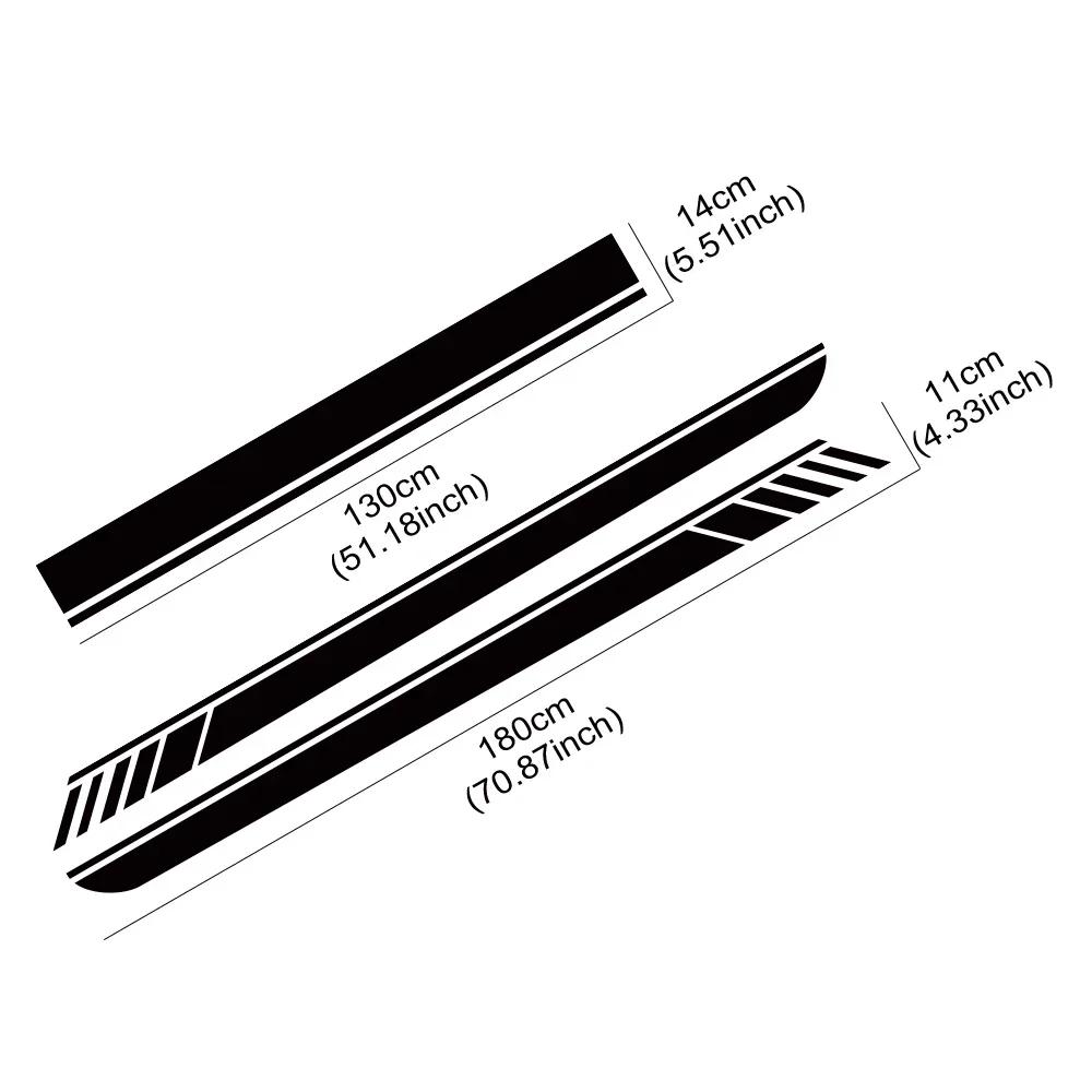 Car Hood Decal Side Stripes Skirt Sticker For Mercedes Benz A Class A45S W177 V177 A35 A45 W176 AMG DIY Decoration Accessories