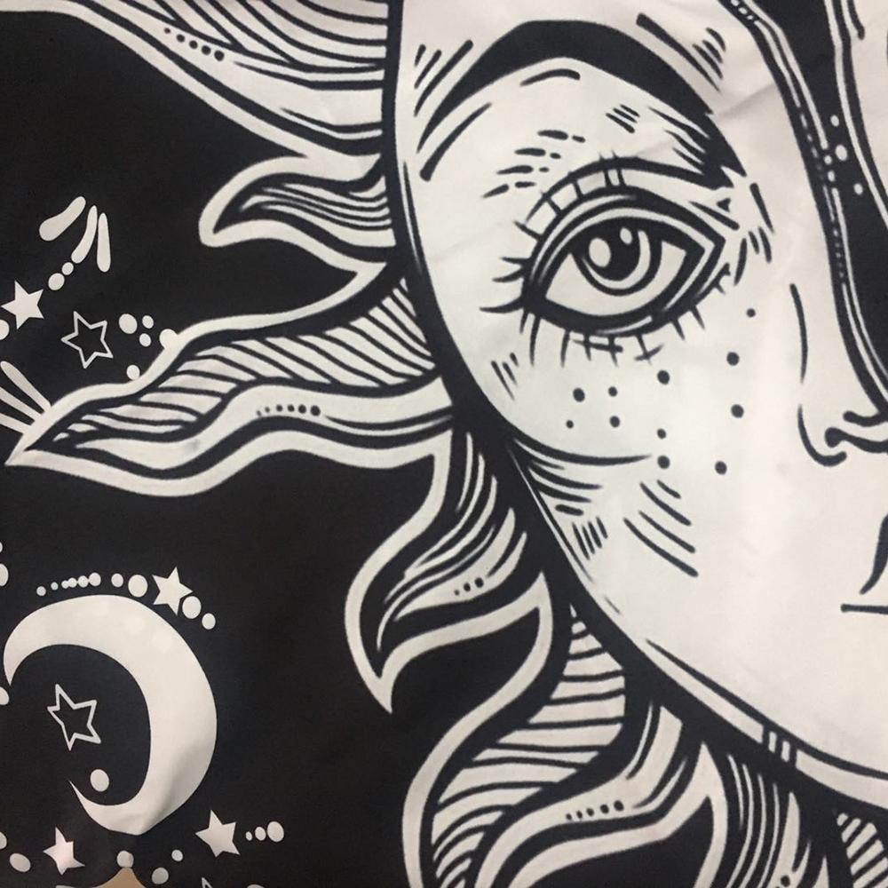 Mandala Tapijt Wit Zwart Zon En Maan Tapijt Muur Opknoping Tarot Hippie  Muur Tapijten Dorm Decor Deken kopen vanaf een prijs van 3.66 | Joom, image size:1000x1000