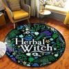 Kitchen Crystal Witch Round Area Rugs Indoor Circle Rug Halloween Entryway Doormat Floor Carpet for Bedroom Living Room Mat