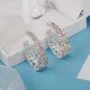 European & American Fashion Jewelry: AB Color Rhinestone U-Shaped Women's Earrings