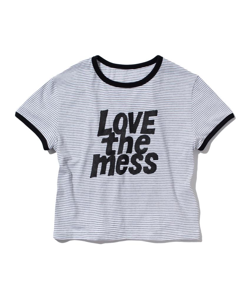 Keuluchi Ltm Stripe Crop T-Shirt (White)
