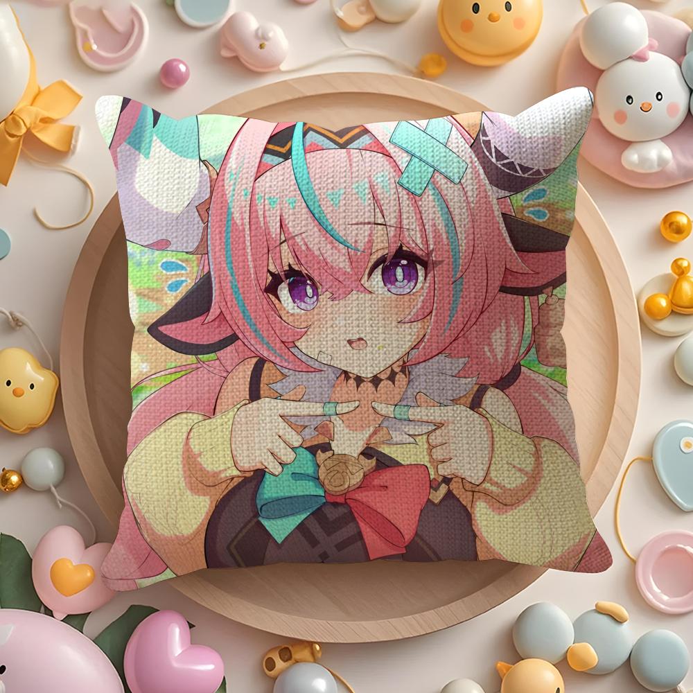Hot Anime G-Genshin Impact V-Varesa Pillow Case Sofa Living Room Bedroom Headboard Backrest Cushion Square Cushion