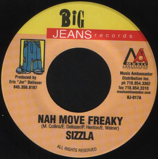 

7-дюймовая пластинка SIZZLA / DANNY ENGLISH - Nah Move Freaky / 6-0-0 BJ017 BIG JEANS 2001 US Регги, Ска и Даб Б/У
