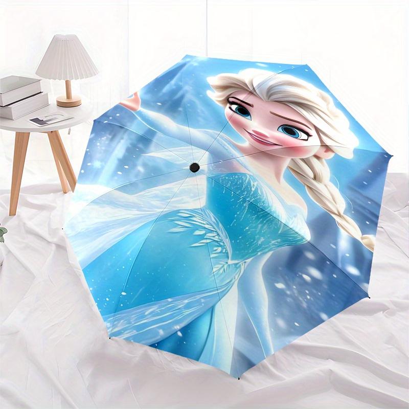 Elsa, Ombrello Automatico Apri e Chiudi Frozen, Ombrello da Viaggio Compatto, Leggero e Portatile, Adatto per Spiaggia Pendolarismo Affari
