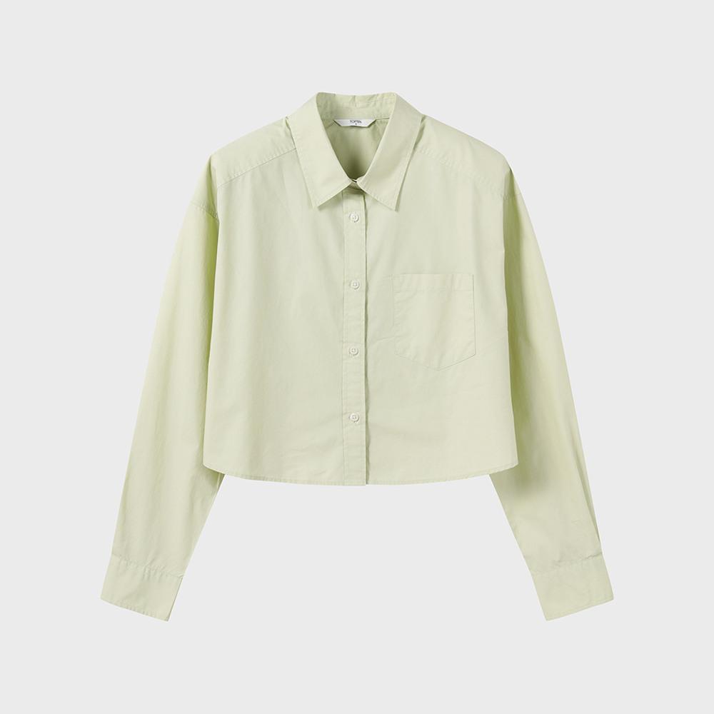 TOPTEN Women'S) Poplin Crop Shirt_Msf2Wc2501