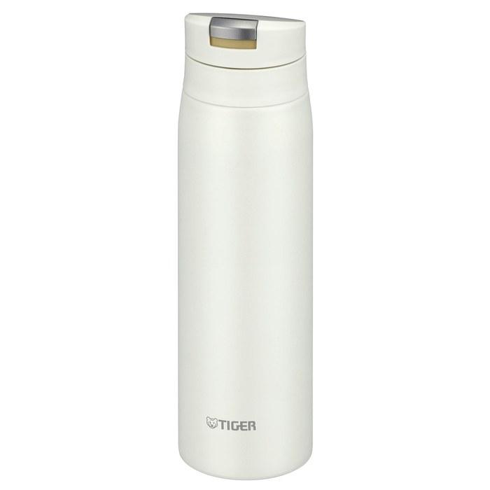 TIGER Magic Bottle Water Bottle 500ml Sahara Stainless Bottle One-Touch Lightweight Shell White MCX-A502WR